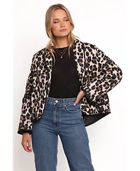 Petal and Pup Women's Marcos Leopard Print Quilted Jacket