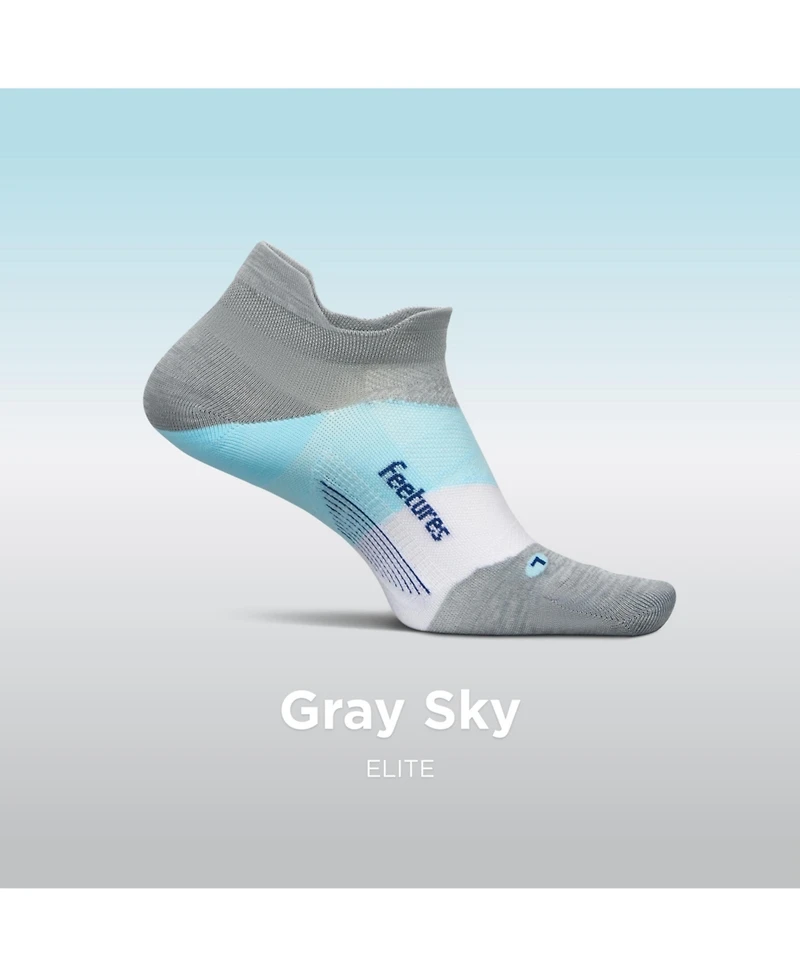 Feetures Men's Elite Ultra Light Cushion Ankle Socks - Sport Sock with Targeted Compression