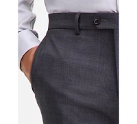 Ted by Baker Men's Modern-Fit Stretch Charcoal Birdseye Wool-Blend Suit Separate Pants