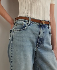 Lauren Ralph Lauren Petite High-Rise Wide-Leg Cropped Jeans