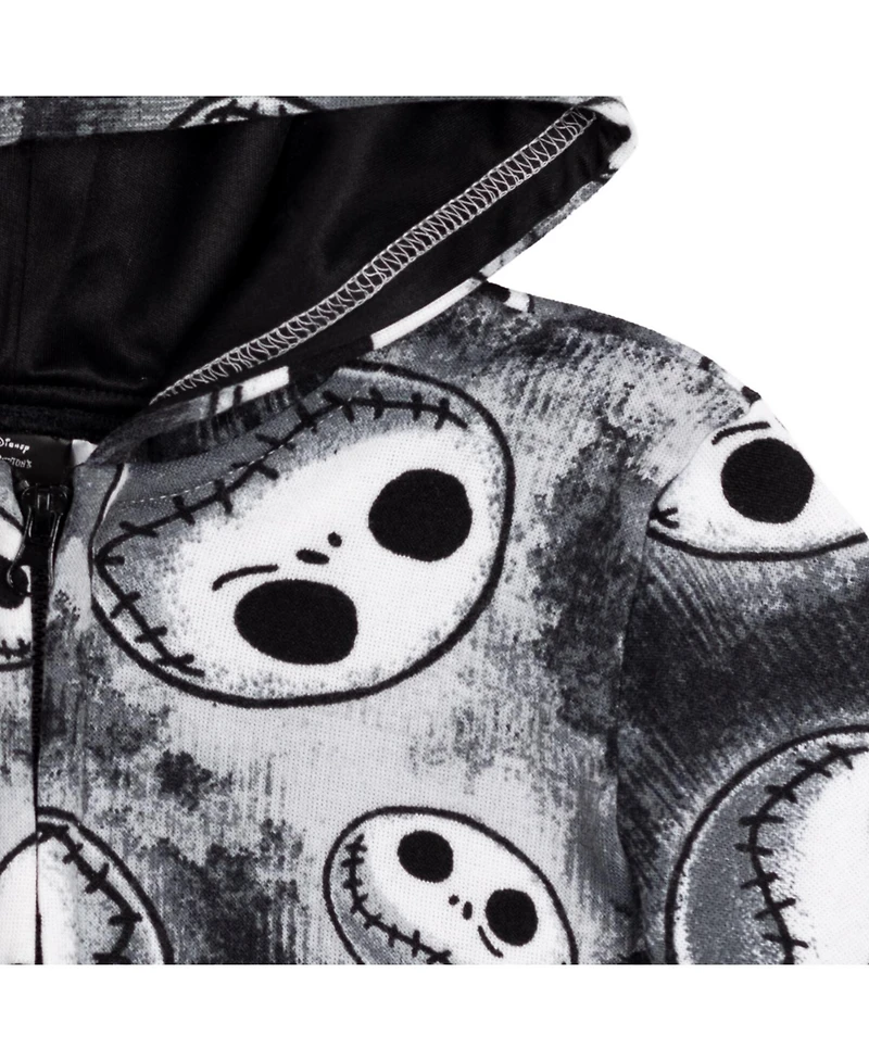 Nightmare Before Christmas Disney Jack Skellington Fleece Zip Up Hoodie Toddler |Child Boys