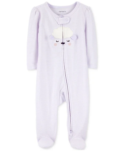 Carter's Baby Girls Lamb 2-Way-Zipper Cotton Sleep and Play Footed Coverall