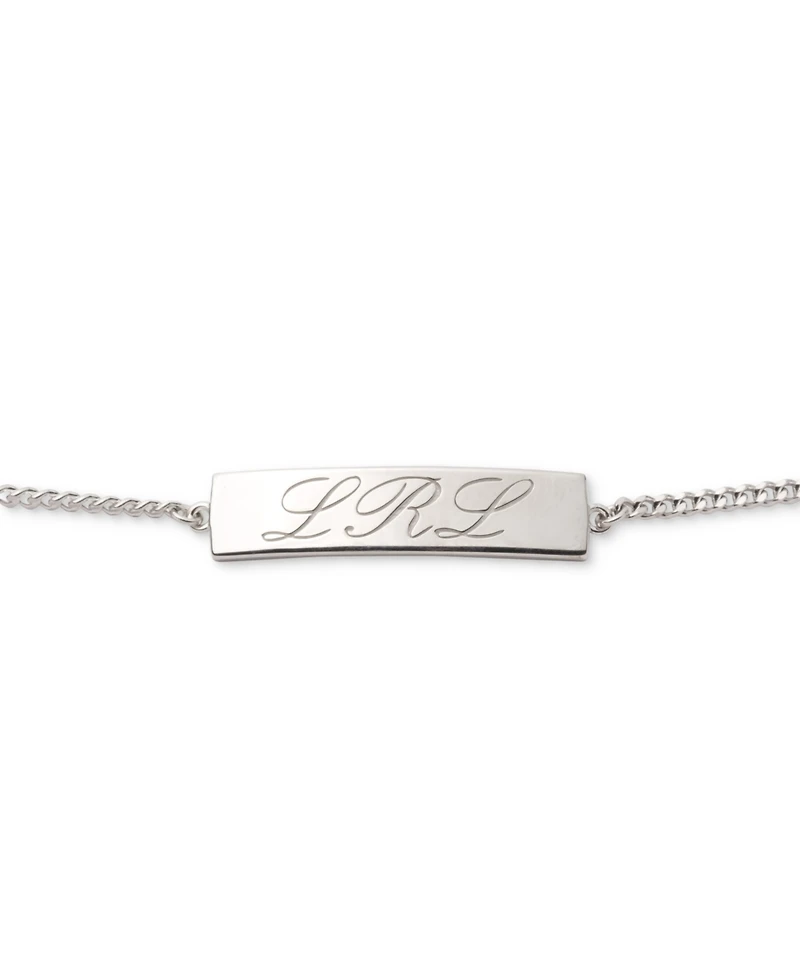 Lauren Ralph Lauren Sterling Silver Logo Script Link Bracelet
