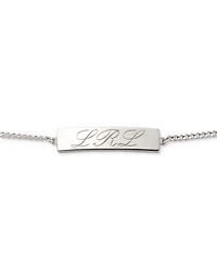 Lauren Ralph Lauren Sterling Silver Logo Script Link Bracelet
