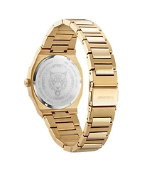 Plein Sport Women's Metronaut Three Hand Quartz Ion Plated Yellow Gold Bracelet Watch, 36mm