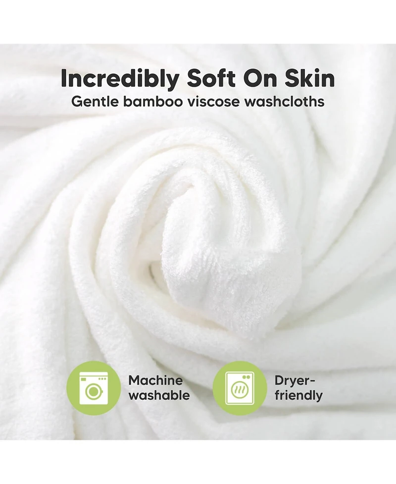KeaBabies 6pk Deluxe Baby Washcloths, Organic and Soft Wash Cloth, Bath Towel, Face Cloths