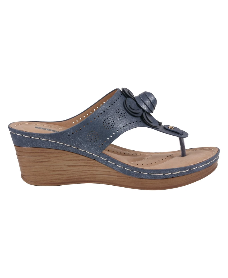 Gc Shoes Women's Willa Floral Wedge Sandals
