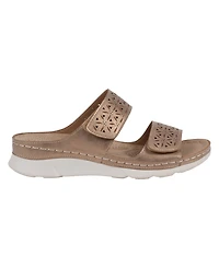 Gc Shoes Women's Verna Adjustable Double Strap Footbed Sandals