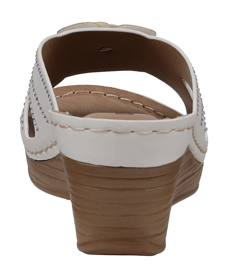 Gc Shoes Women's Fiora Floral Wedge Sandals