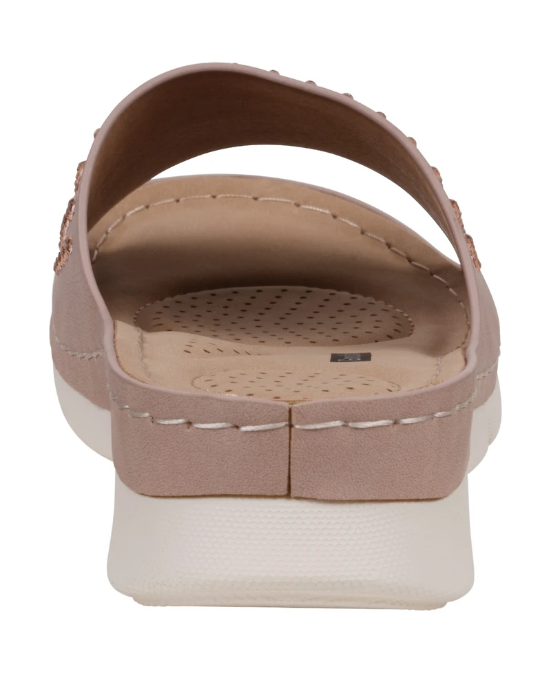 Gc Shoes Women's Julie Embellished Comfort Flat Sandals