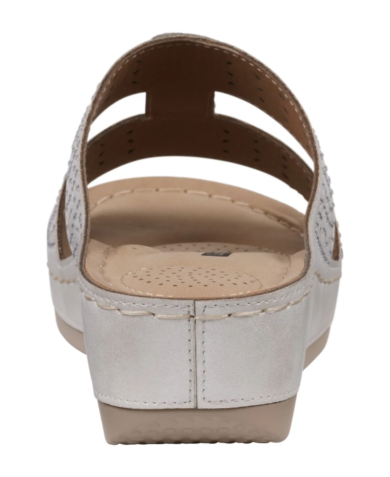 Gc Shoes Women's Carrie Embellished Wedge Sandals