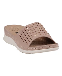 Gc Shoes Women's Julie Embellished Comfort Flat Sandals