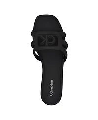 Calvin Klein Women's Yoana Logo Slip-On Jelly Flat Sandals
