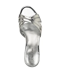 Calvin Klein Women's Gabbie Crisscross Kitten Heel Sandals