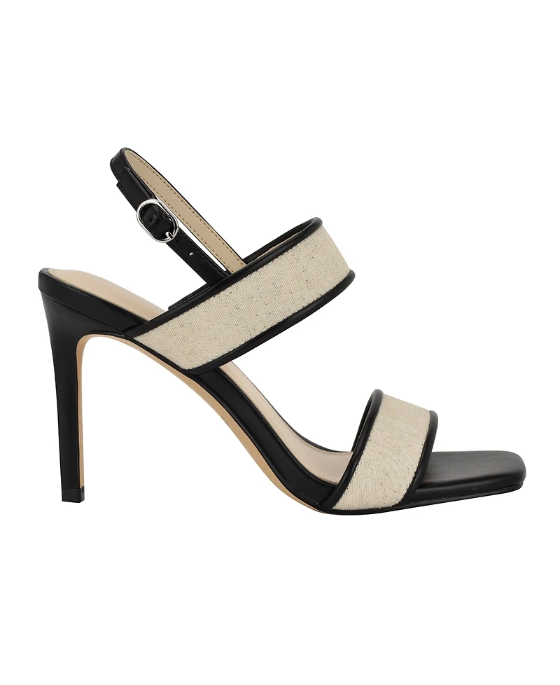 Calvin Klein Women's Amour Double Band Slingback Stiletto Sandals