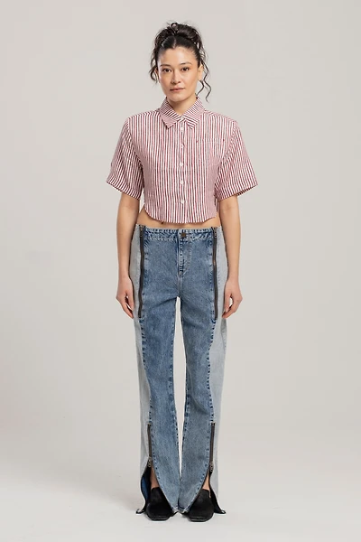 Pcfg Women's Free Heaven Inside Out Blue Jeans