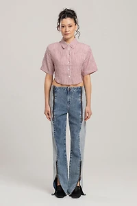 Pcfg Women's Free Heaven Inside Out Blue Jeans