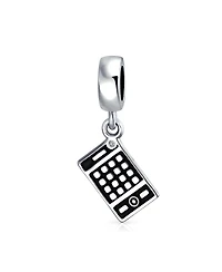 Bling Jewelry Bookkeeper Accountant Math Wiz Calculator Dangle Bead Charm Oxidized .925 Sterling Silver Fits European Bracelet