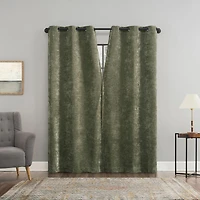 Isidora Velvet Magnetic Closure 100% Blackout Grommet Curtain Panel