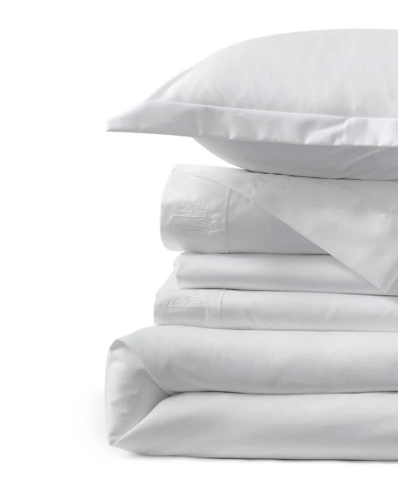 Lands' End 400 Thread Count Premium Supima Cotton No Iron Sateen Duvet Bed Cover
