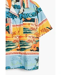 Desigual Boys Boys's Tropical postcards shirt