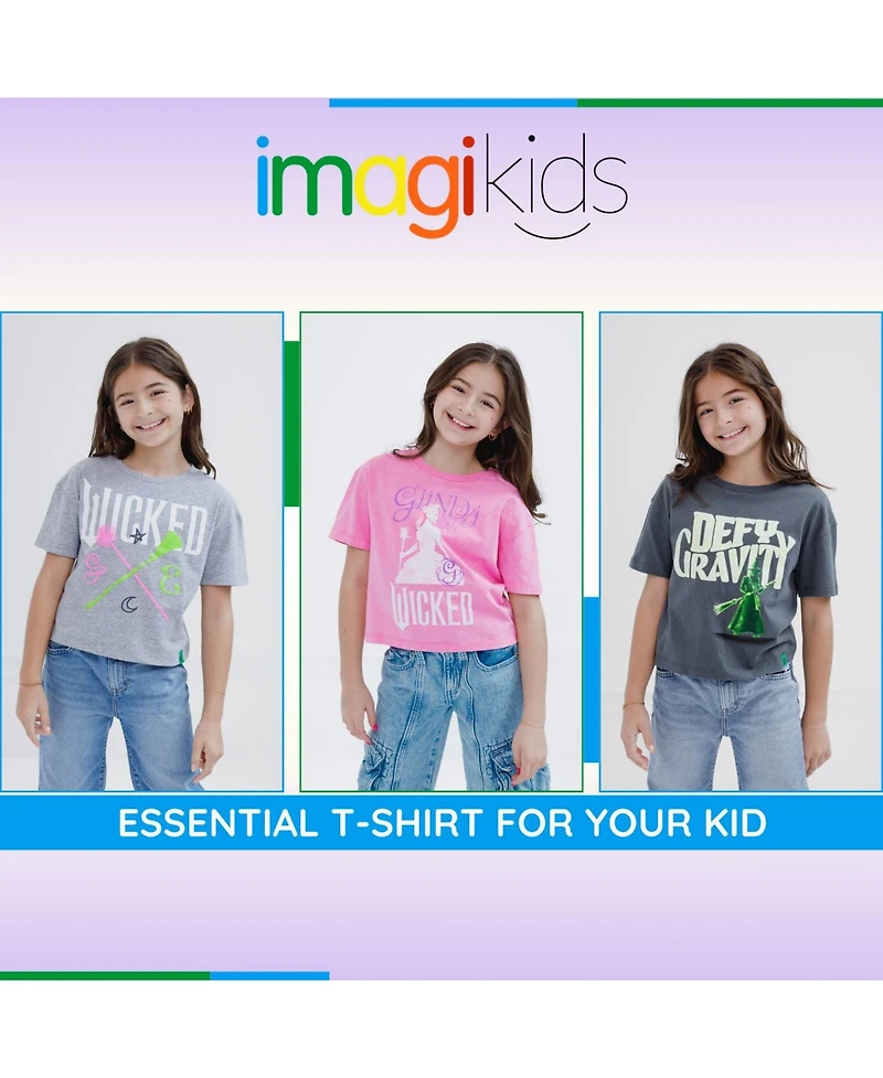 Wicked Girls Universal Studios Boxy Drop Shoulder T-Shirt