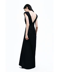 Nocturne Women's Padded Shoulder Maxi Dress