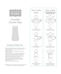 Hudson Baby Girls Convertible Swaddle Sleep Sack