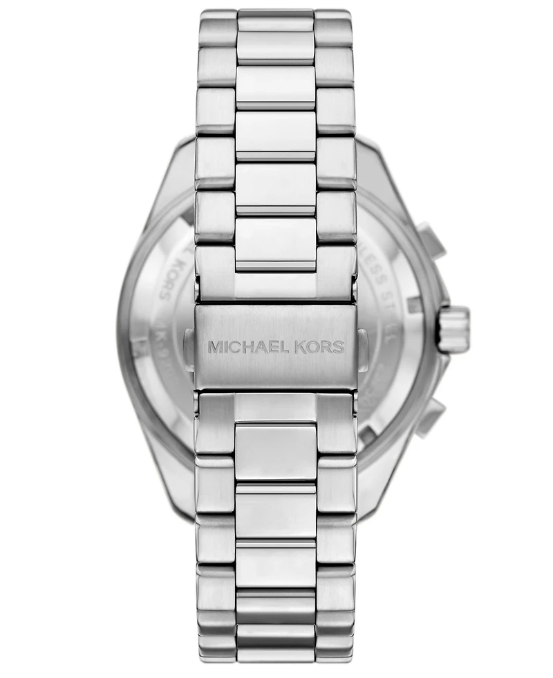 Michael Kors Men's Maritime Chronograph Silver-Tone Stainless Steel Watch, 45mm
