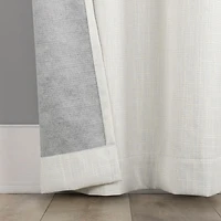 Aldwin Slub Texture Magnetic Closure 100% Blackout Grommet Curtain Panel