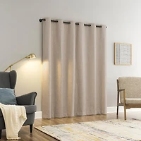 Aldwin Slub Texture Magnetic Closure 100% Blackout Grommet Curtain Panel
