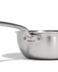 Made In Stainless Steel Clad 2-Quart Saucier with Lid