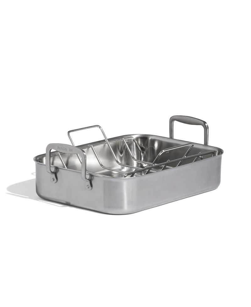 Made In Stainless Steel Clad 17" Roasting Pan