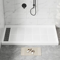 Casainc 60"W X 36"D Smc Single Threshold Shower Base Anti-Slip Shower Pan