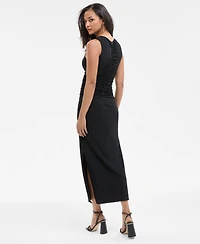Boss Orange Women's Sleeveless Ruched Keyhole Dress