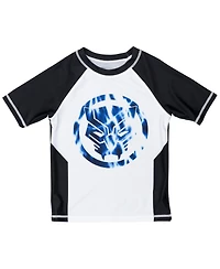 Avengers Little Boys Spider-Man Captain America Hulk Iron Man Pullover Rash Guard & Swim Trunks Outfit Set to