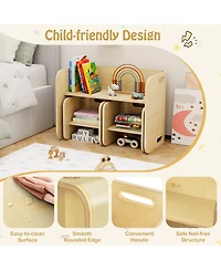 3 Pieces Kids Wooden Table and Chair Set