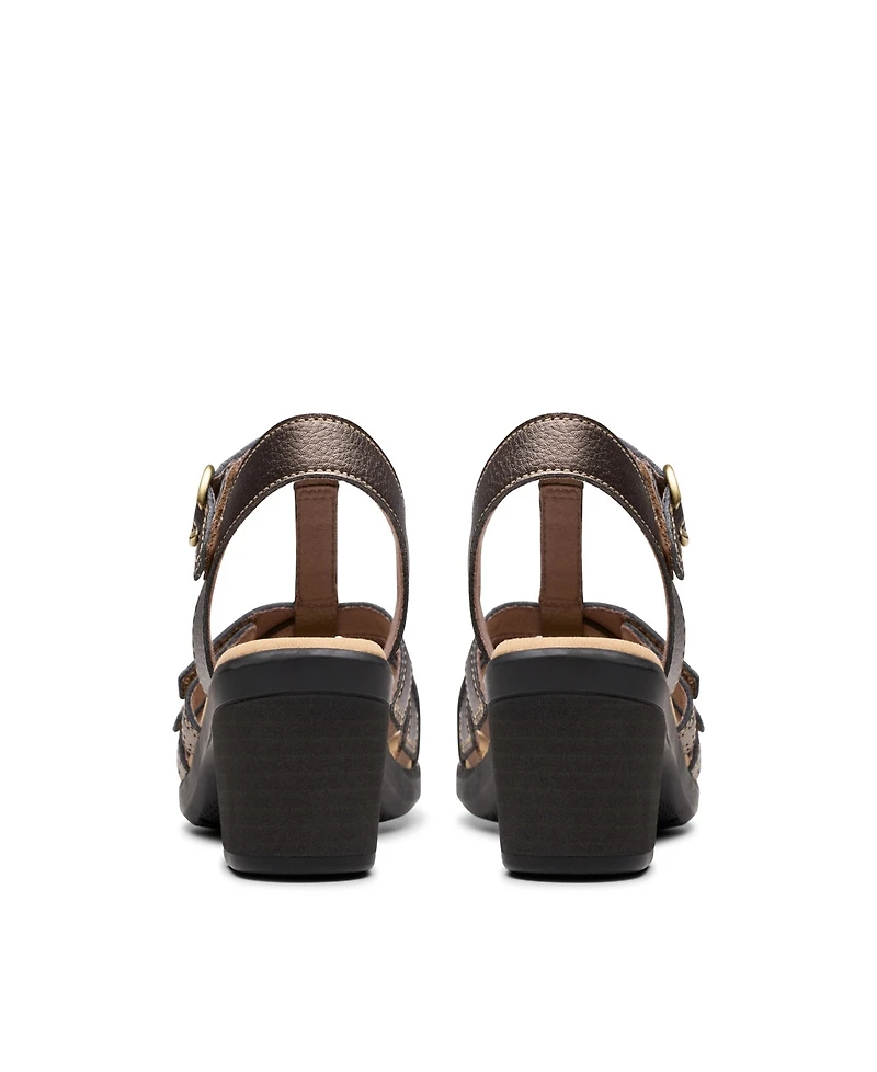 Clarks Collection Women's Emily2 Rose Block Heel Sandals