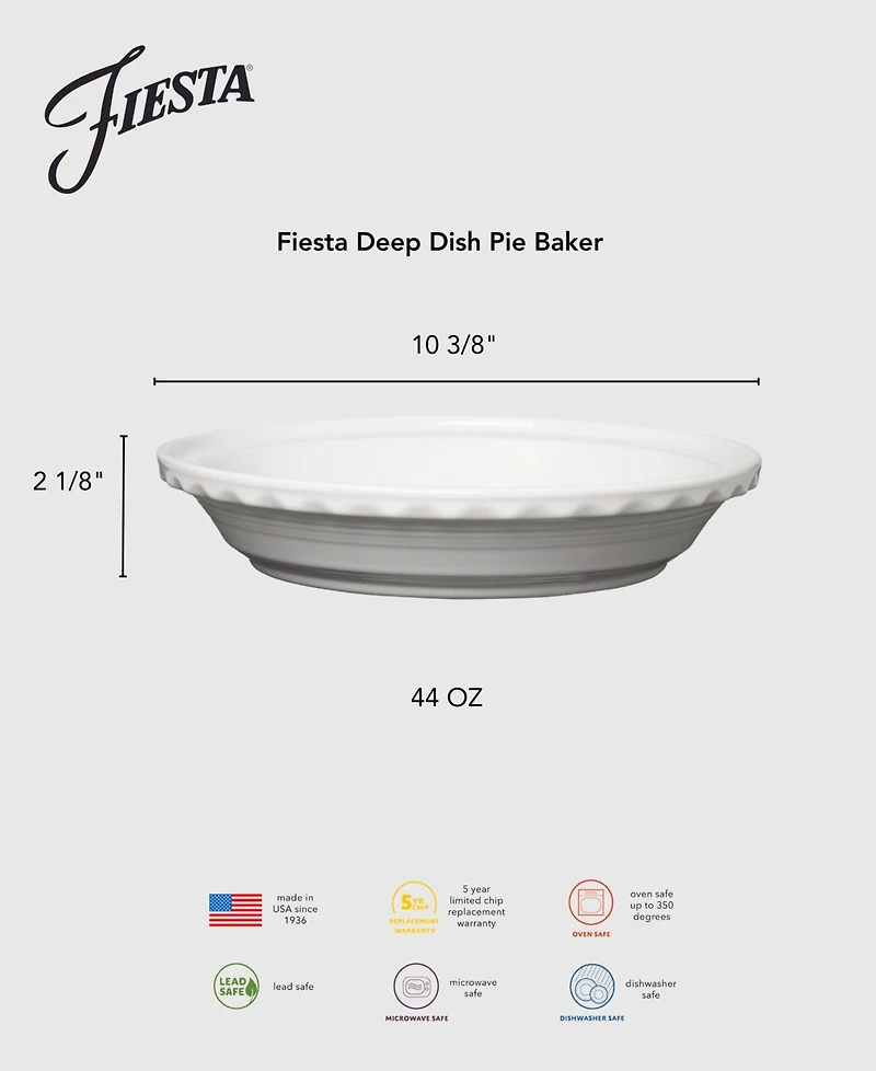 Fiesta Linen Deep Dish Pie Baker 10.25"