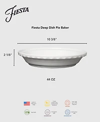 Fiesta Linen Deep Dish Pie Baker 10.25"
