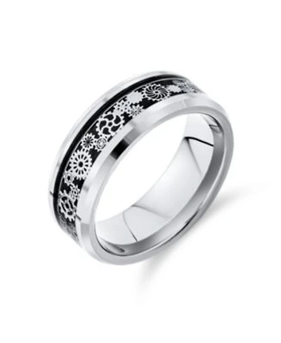 Bling Jewelry Couples Irish Viking Celtic Infinity Etched Irish Celtic Knot Maltase Cross Eternity Band Rings Titanium Wide Matte Silver Tone 8mm