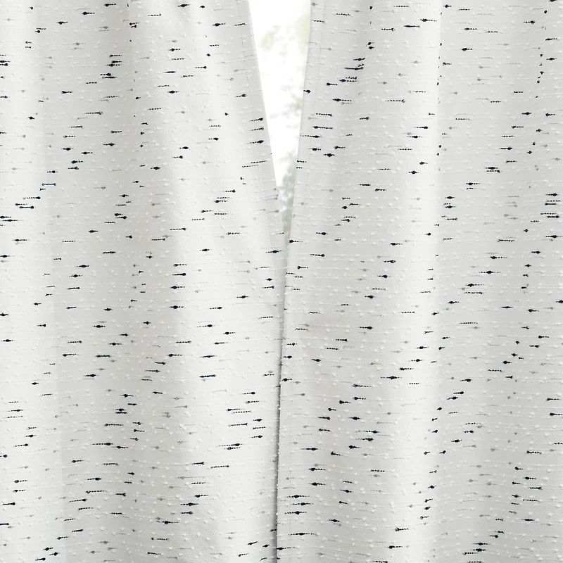 Sylo Generation Contrast Slub Magnetic Closure 100% Blackout Rod Pocket Curtain Panel