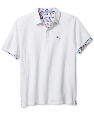 Tommy Bahama Men's Flamingo Mingle 5 O'clock Short Sleeve Polo Shirt