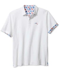 Tommy Bahama Men's Flamingo Mingle 5 O'clock Short Sleeve Polo Shirt