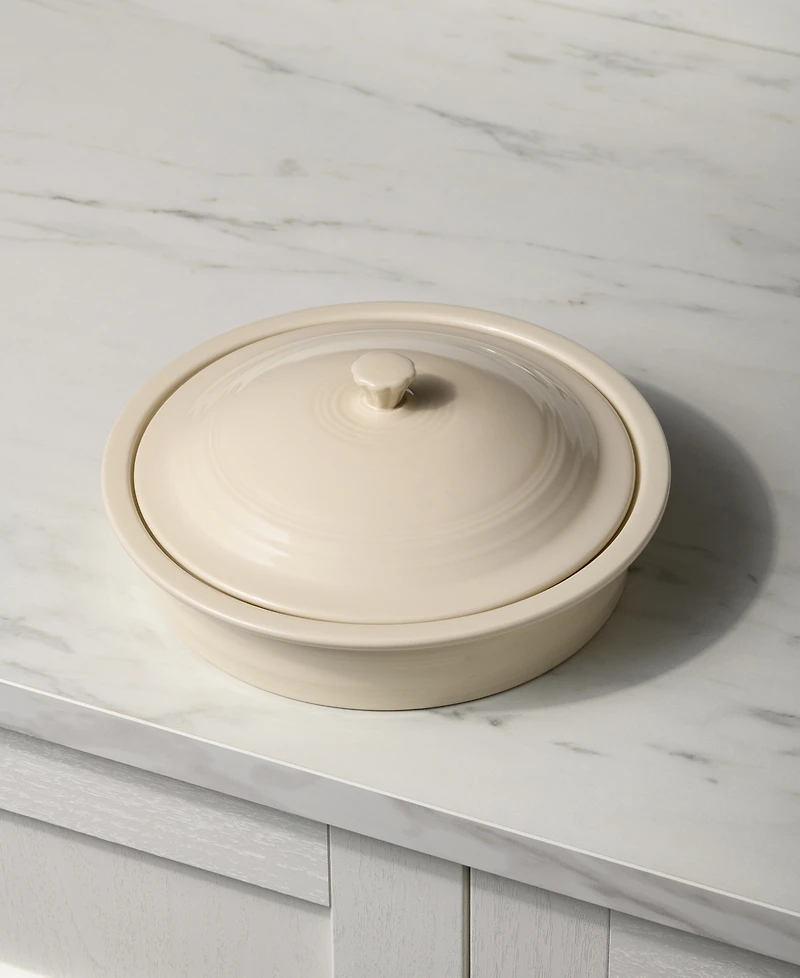 Fiesta Linen Small Round Covered Casserole 45-oz.