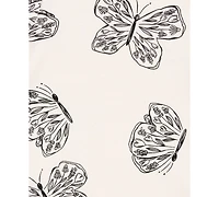 Carter's Baby Girls Striped Butterfly Short-Sleeve Cotton Bodysuits, 5 Pack