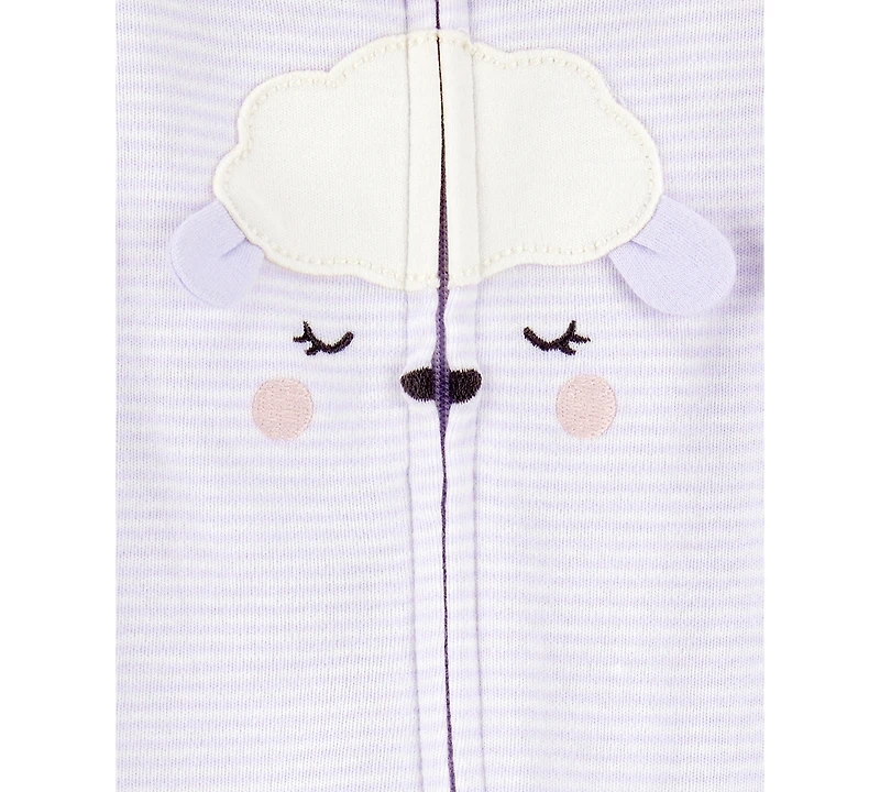 Carter's Baby Girls Lamb 2-Way-Zipper Cotton Sleep and Play Footed Coverall