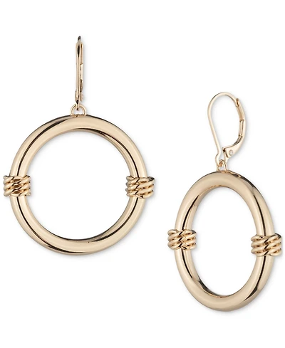 Lauren Ralph Lauren Gold-Tone Large Leverback Hoop Earrings, 2"