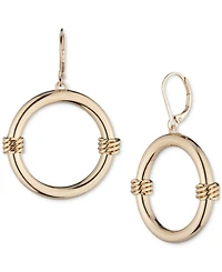Lauren Ralph Lauren Gold-Tone Large Leverback Hoop Earrings, 2"
