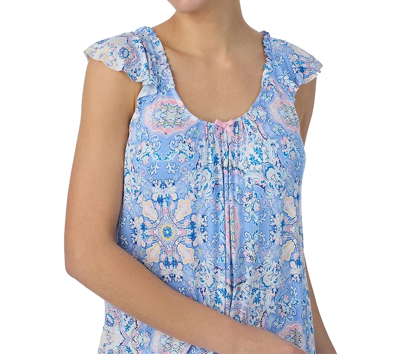 Ellen Tracy Women's Flutter-Sleeve Midi Nightgown